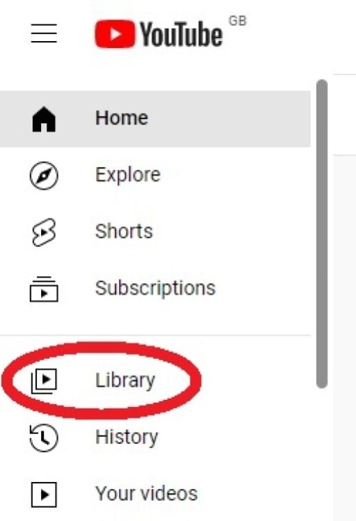 The word "Library" circled in red